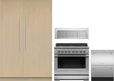 5 Piece Package Includes Refrigerator, Freezer, Range, Hood And Dishwasher
